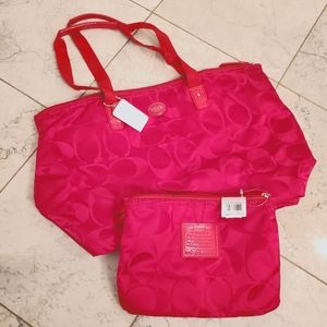 NWT Coach Weekender + Pouch